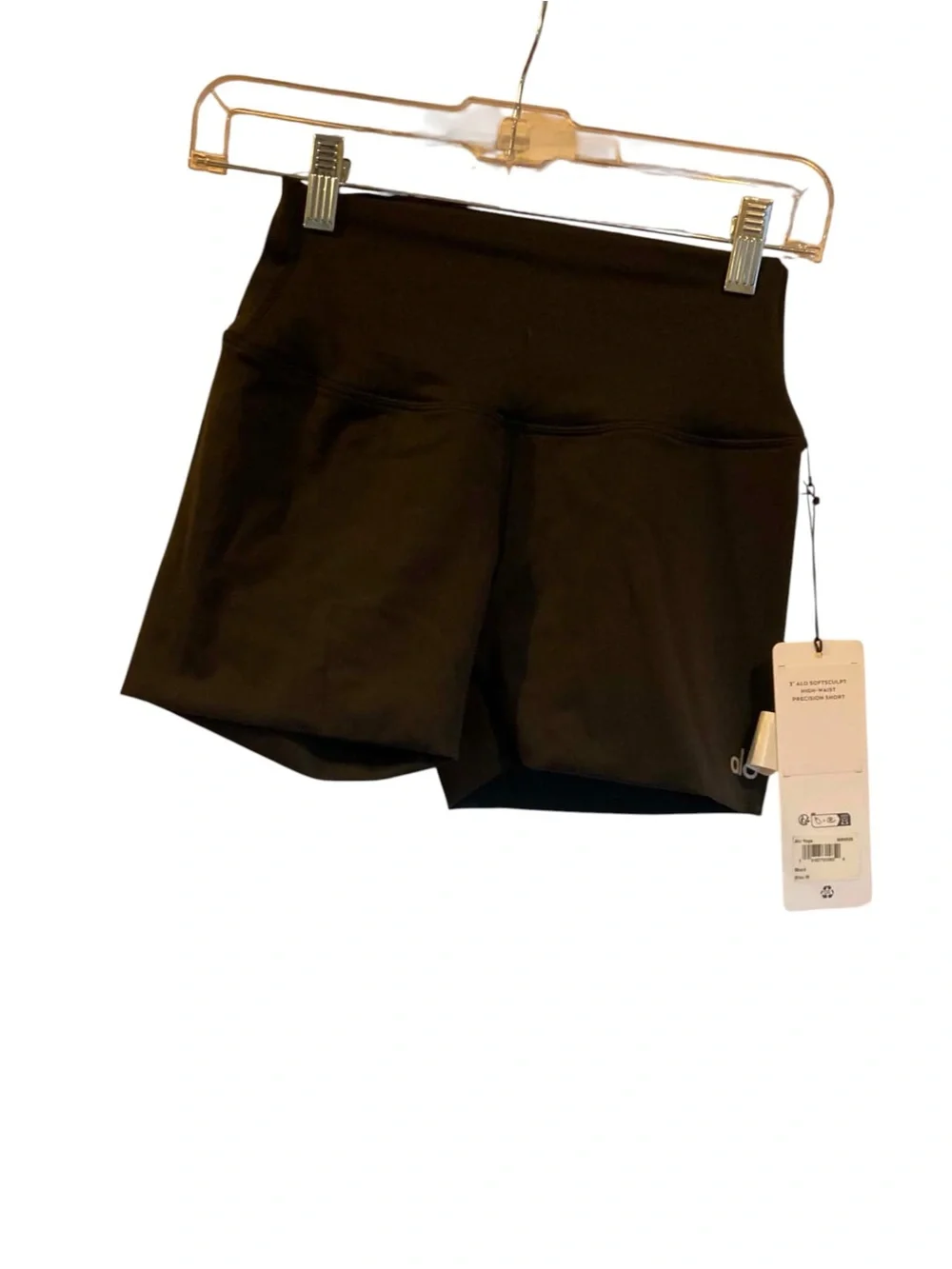 NWT Alo Yoga Soft sculpt High-Waist Prevision Short BLACK Size: Medium
